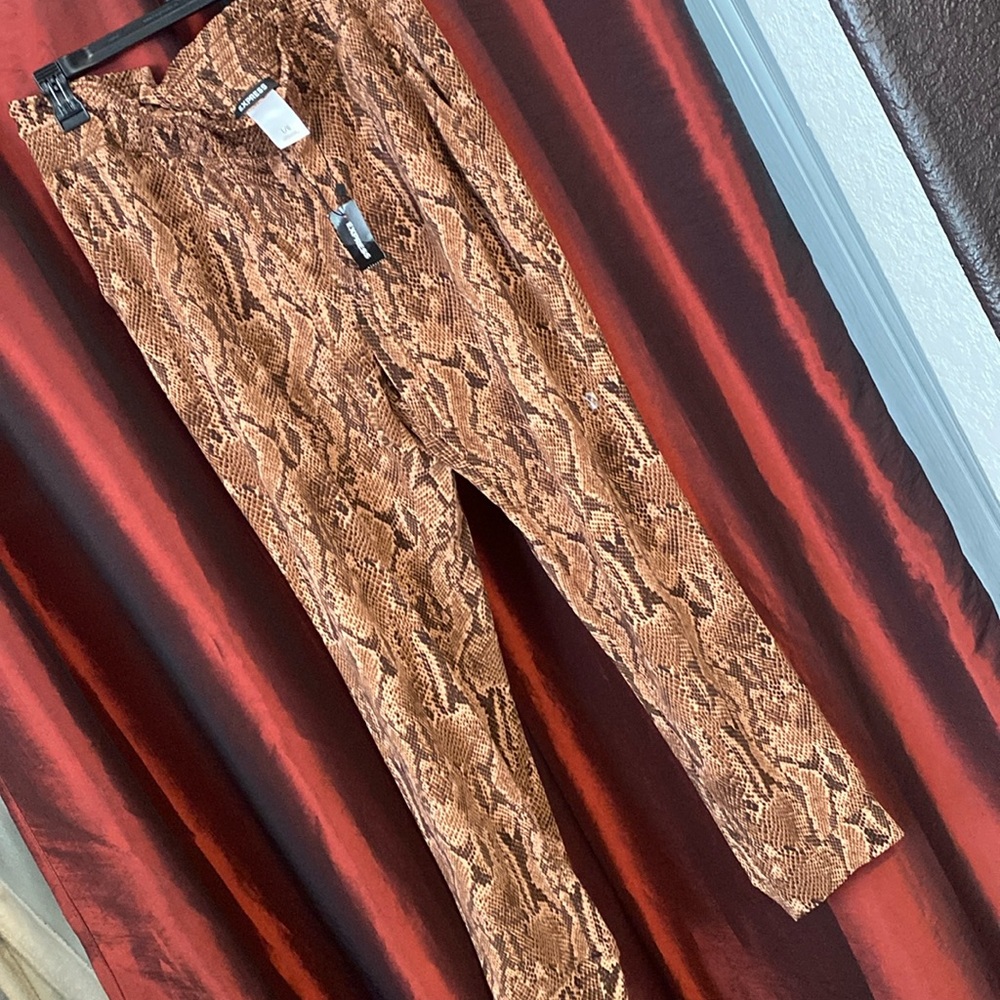 EXPRESS Snake Print High Waisted Jogger